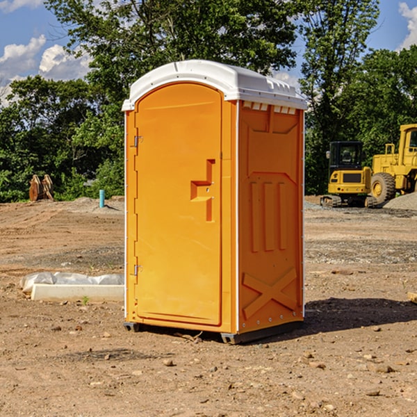 how often are the porta potties cleaned and serviced during a rental period in Thurman